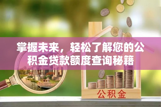 理县掌握未来，轻松了解您的公积金贷款额度查询秘籍