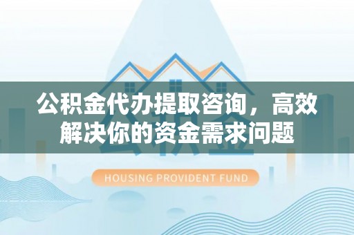 理县公积金代办提取咨询，高效解决你的资金需求问题