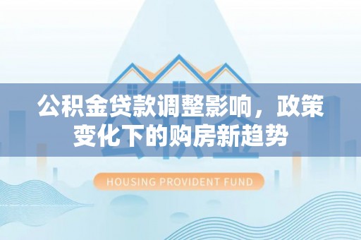 理县公积金贷款调整影响，政策变化下的购房新趋势