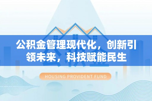 理县公积金管理现代化，创新引领未来，科技赋能民生