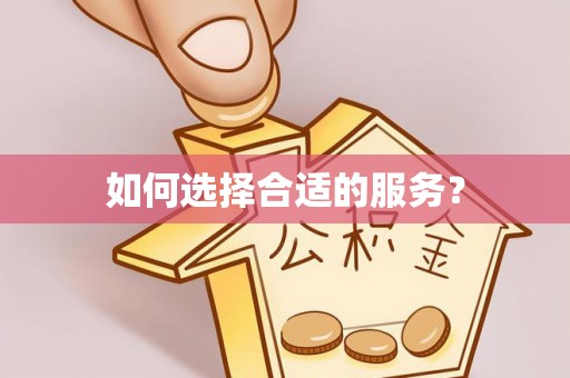 理县如何选择合适的服务？