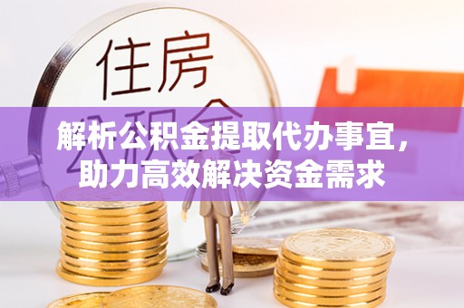 理县解析公积金提取代办事宜，助力高效解决资金需求