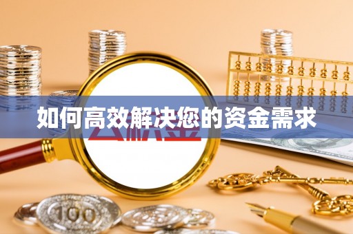 理县如何高效解决您的资金需求